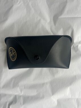 Ray-Ban Black Sunglasses Case with Gold Logo Accent